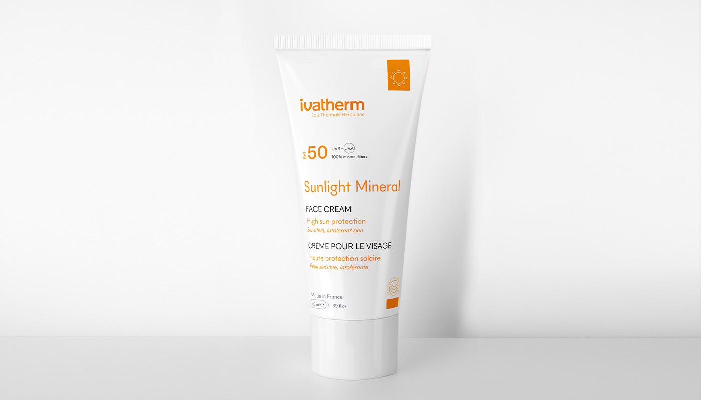 Încearcă noua cremă Sunlight Mineral SPF50+ ○ Ivatherm