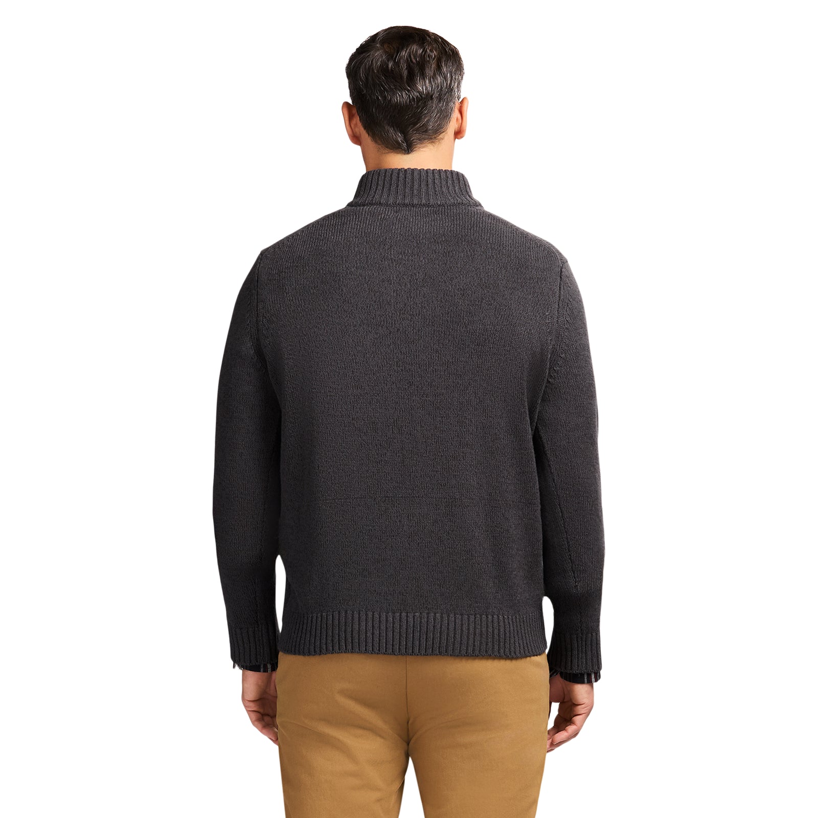 Holiday Button Mock Sweater - Asphalt – IZOD