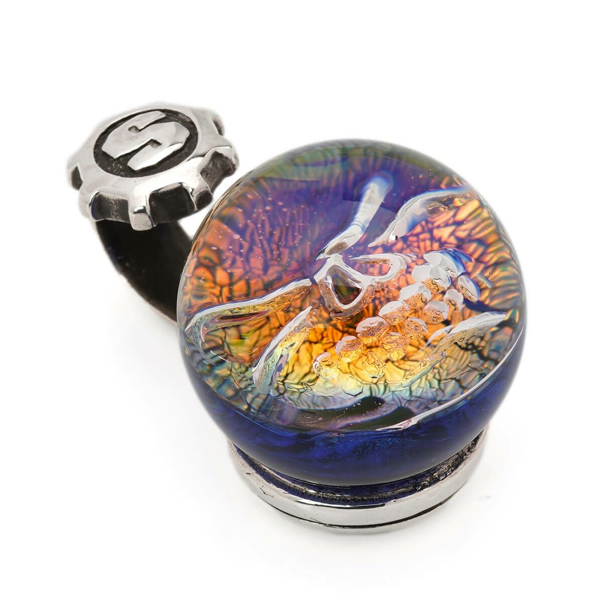 スターリンギア ニュースカルマーブルペンダント w/スカル/アメリカン