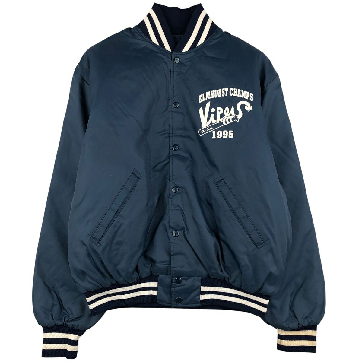 古着 90年代 RENNOC 中綿入り ナイロンスタジャン アワードジャケット