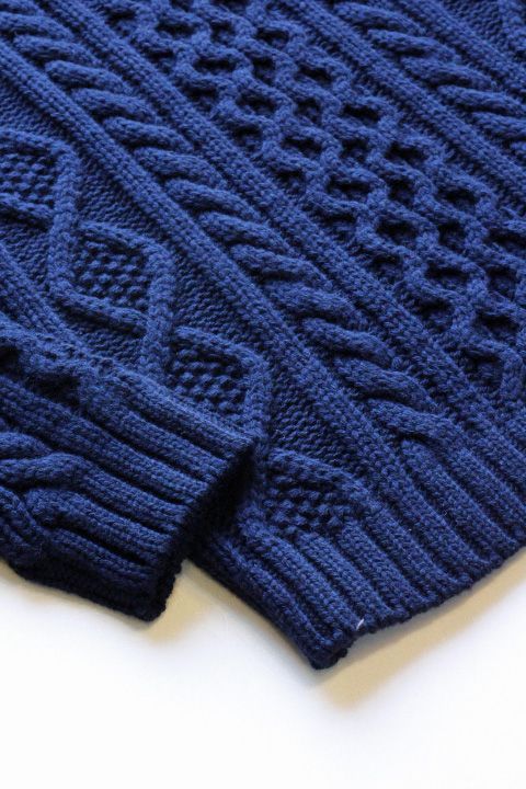 JELADO」 ジェラード クルーネック ケーブルニットセーター JP13804