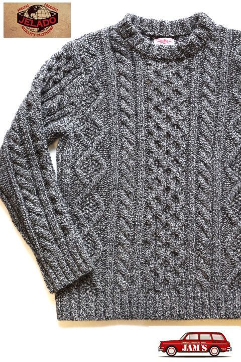 JELADO」 ジェラード ウール ケーブルニットセーター クルーネック