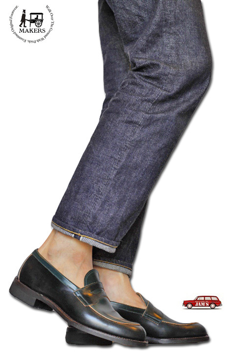 MAKERS」V-TIP LOAFER CORDOVAN メイカーズ Vチップ ローファー コード