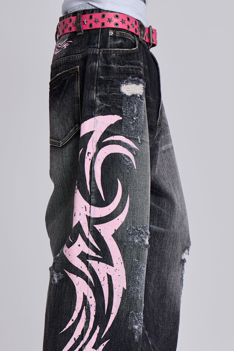 Pink Blade XL Colossus Jeans | Jaded London | Clothing