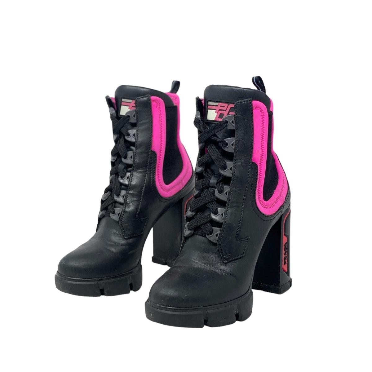 Prada Black Calfskin Ankle Boots 37 | Jadore Couture