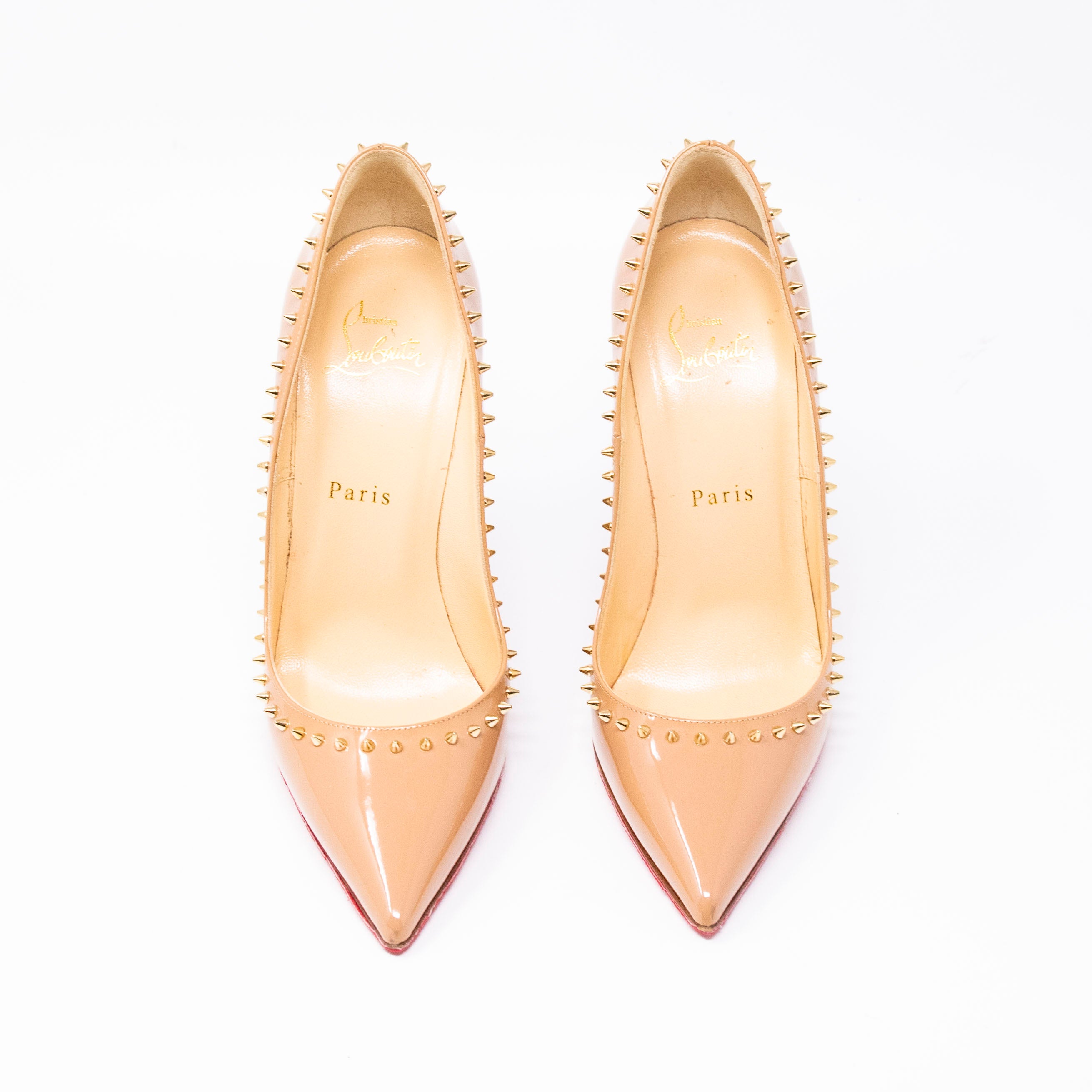 Christian Louboutin Beige Anjalina Pumps 37 | Jadore Couture