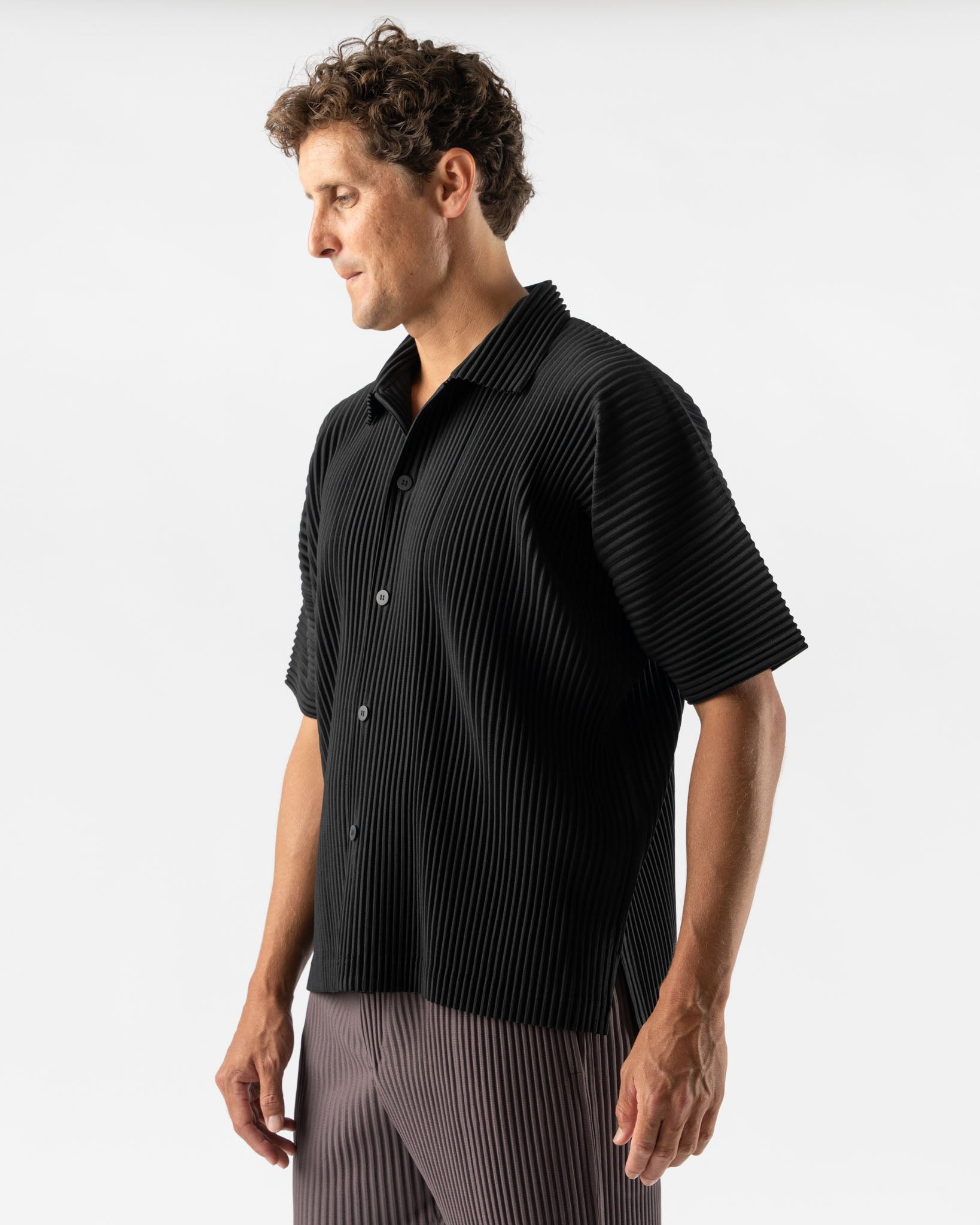 Homme Plissé Issey Miyake Monthly Colors July Shirt in Black