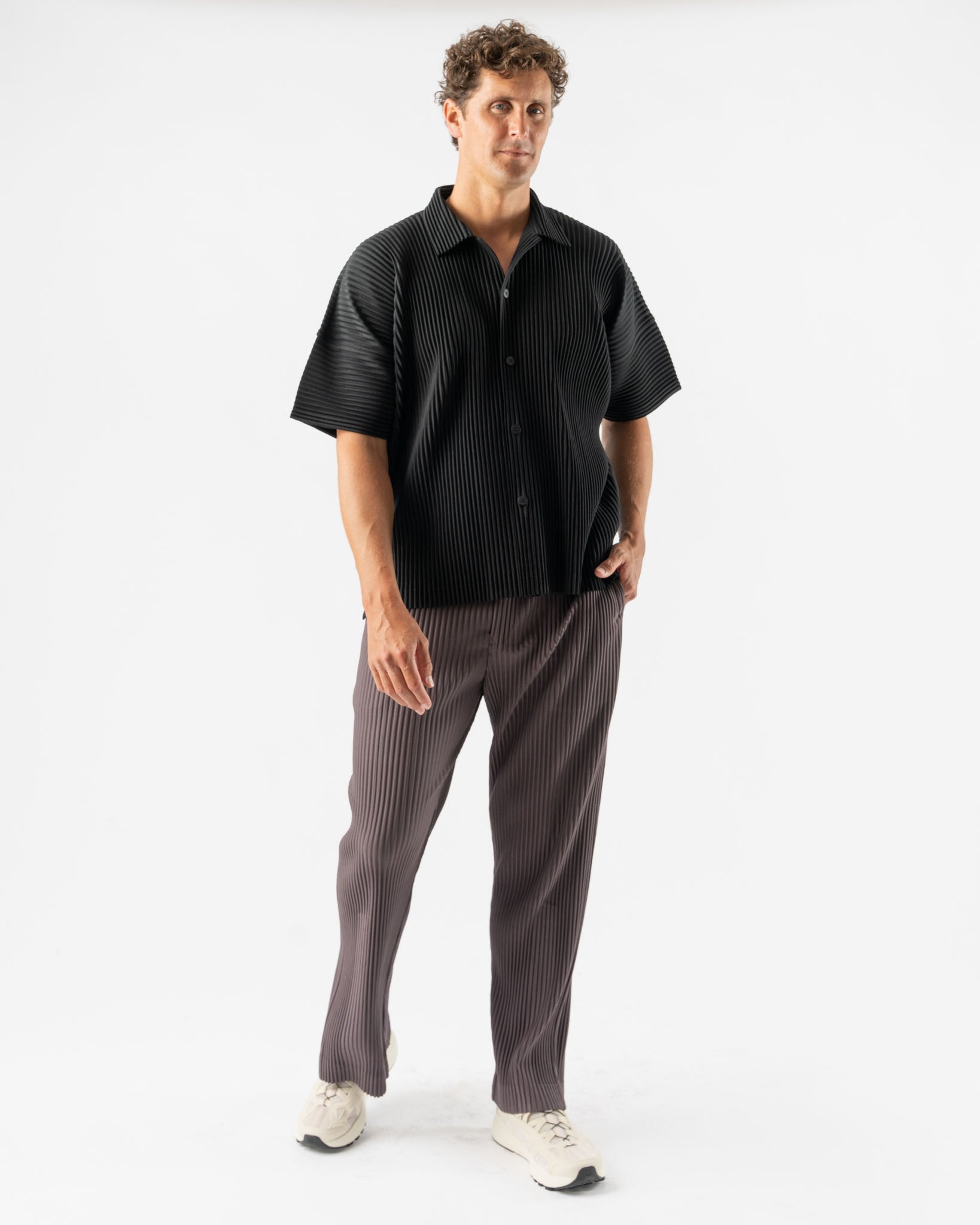 Homme Plissé Issey Miyake Monthly Colors July Shirt in Black