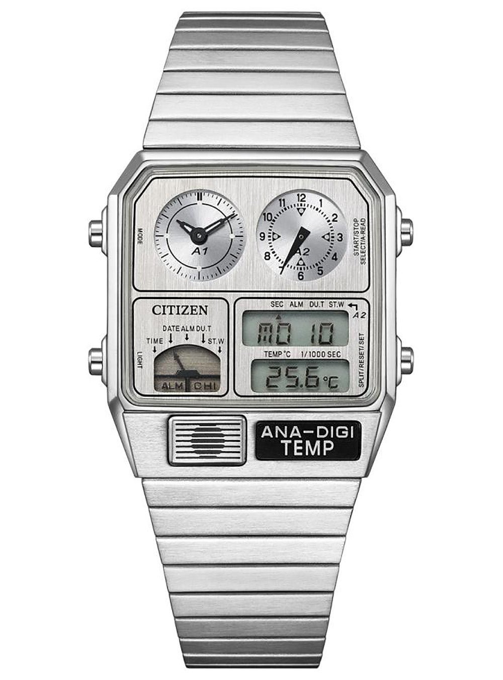 CITIZEN COLLACTION METALIC ANA-DIGI TEMP WATCH RECORD LABEL