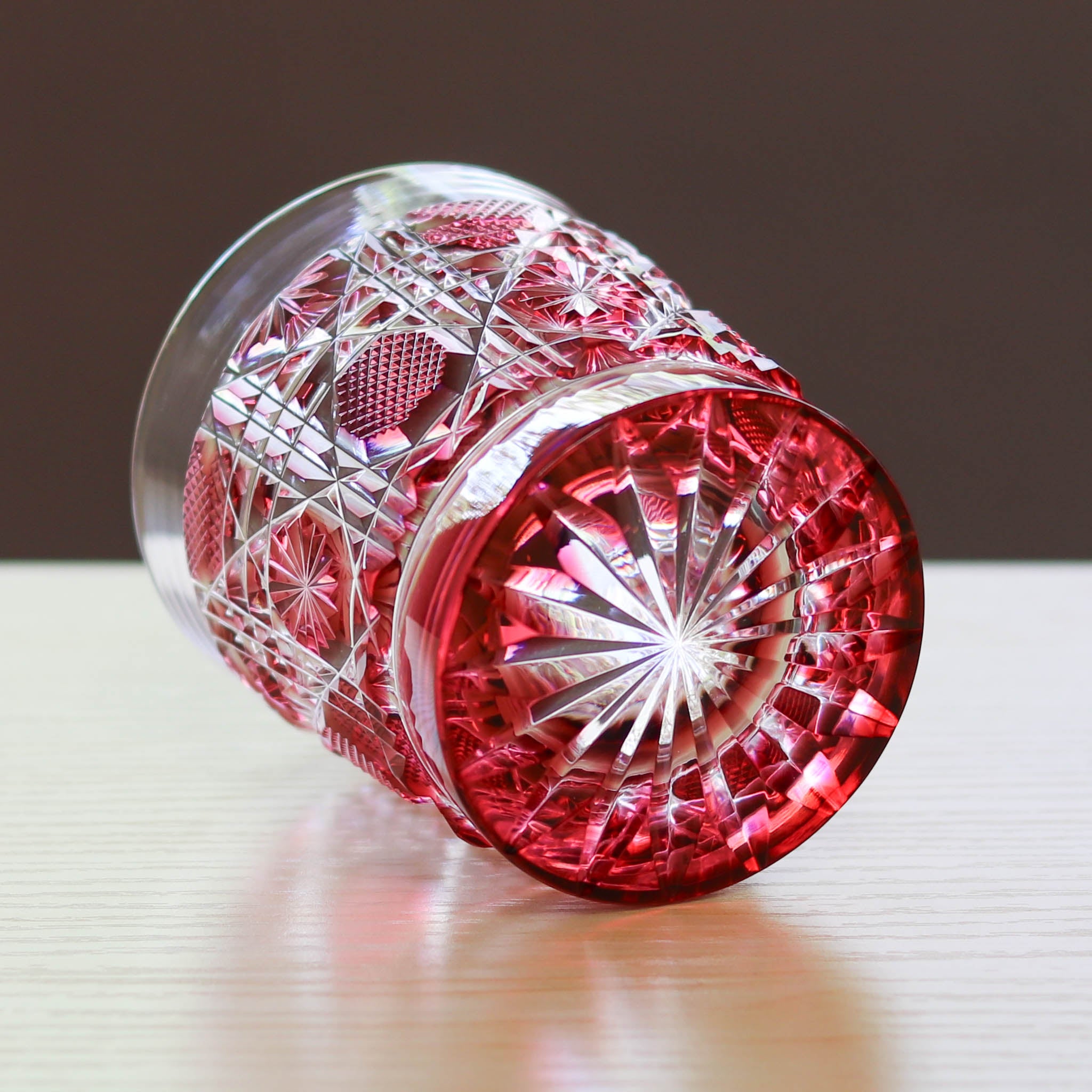 薩摩切子 黄色被せガラス 切子 シュガーポット 【 薩摩びーどろ工芸