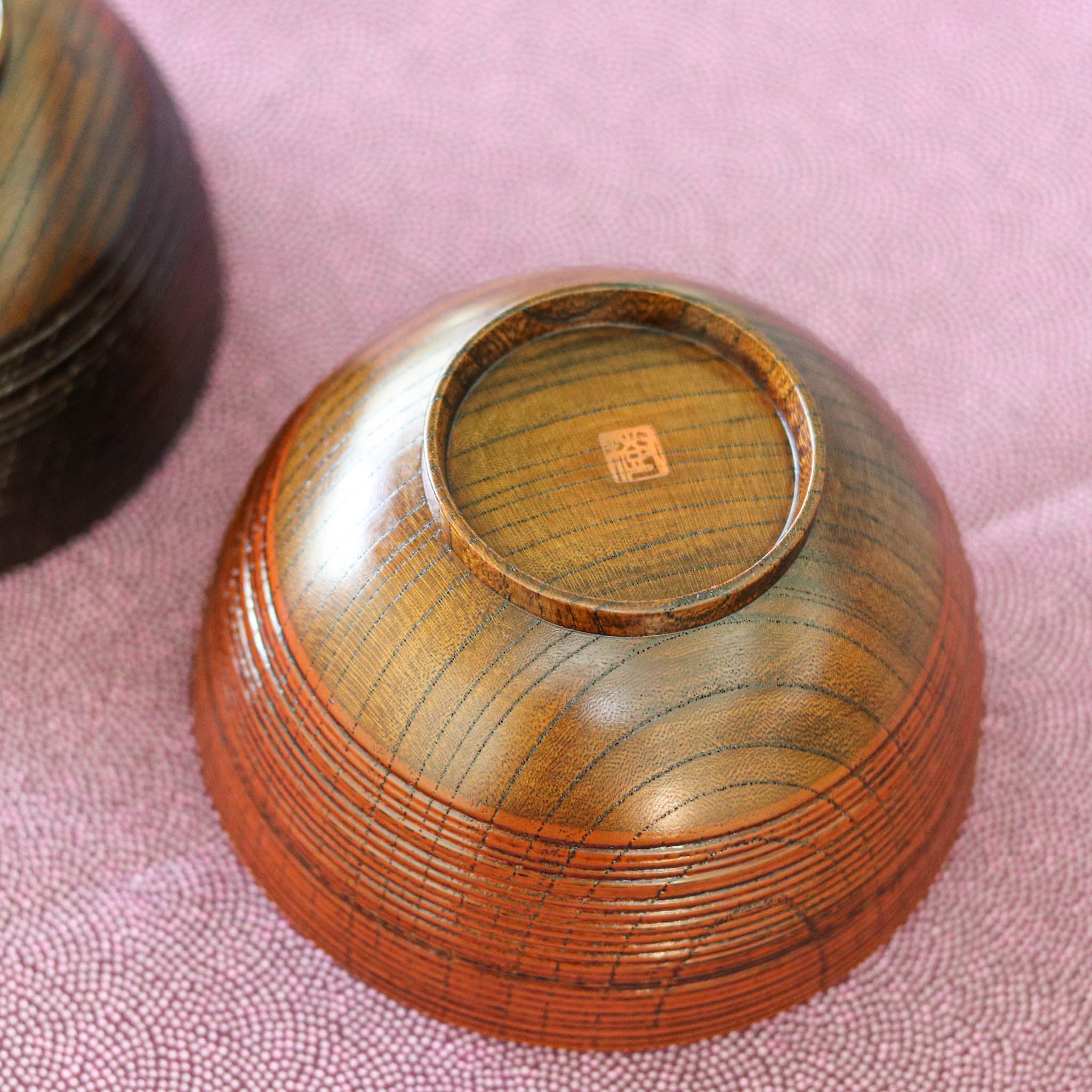 山中漆器 お碗 | 欅根来曙塗分 | 夫婦椀 | 大島東