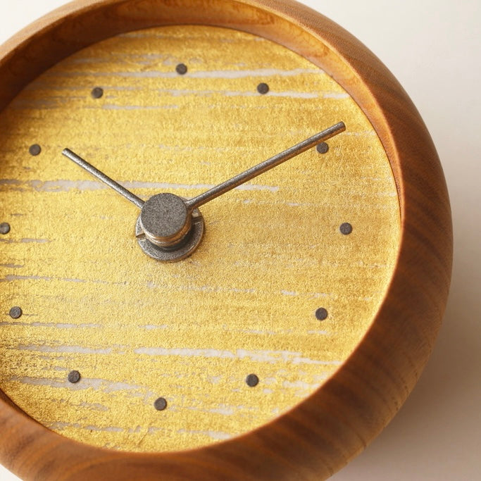 置時計 | 摺箔 | 金 | 選べる木枠3種 | シーブレーン