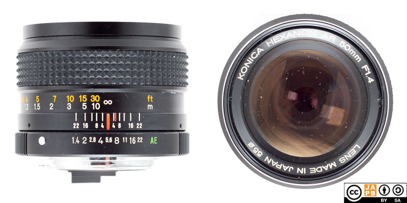 Data sheet: Konica Hexanon AR 50 mm f/1.4 – JAPB