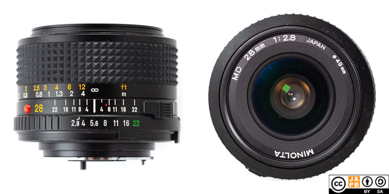 Data sheet: Minolta MD 28mm f/2.8 (5 element version) – JAPB