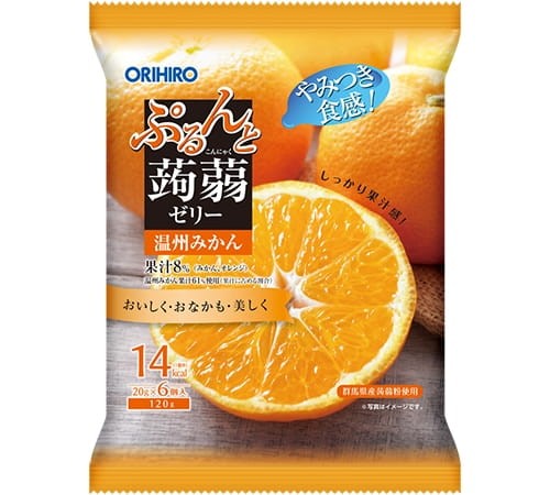 オリヒロ ぷるんと蒟蒻ゼリーパウチ 温州みかん 120g JaponiaCentralna.pl
