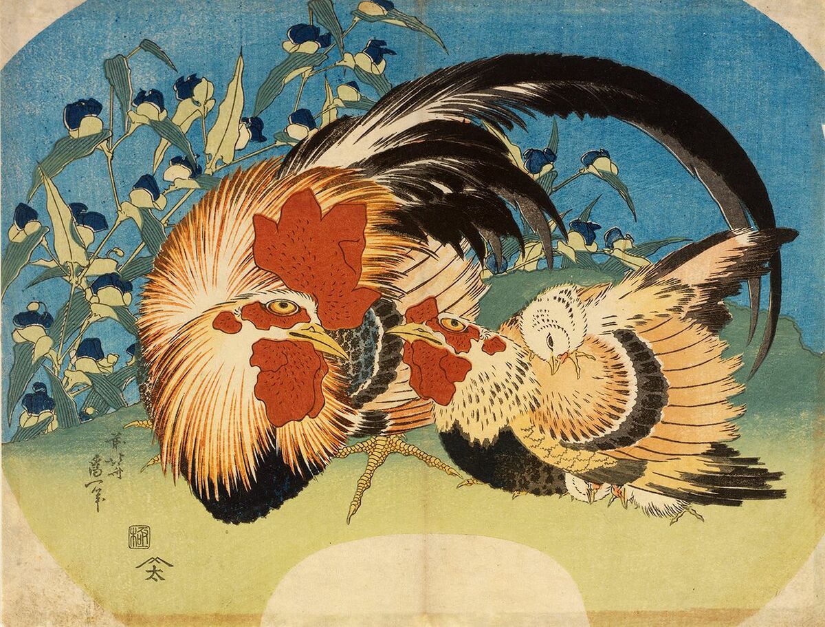 葛飾北斎と歌川広重、「花鳥版画」の分野ではどちらが上か？広重《月に