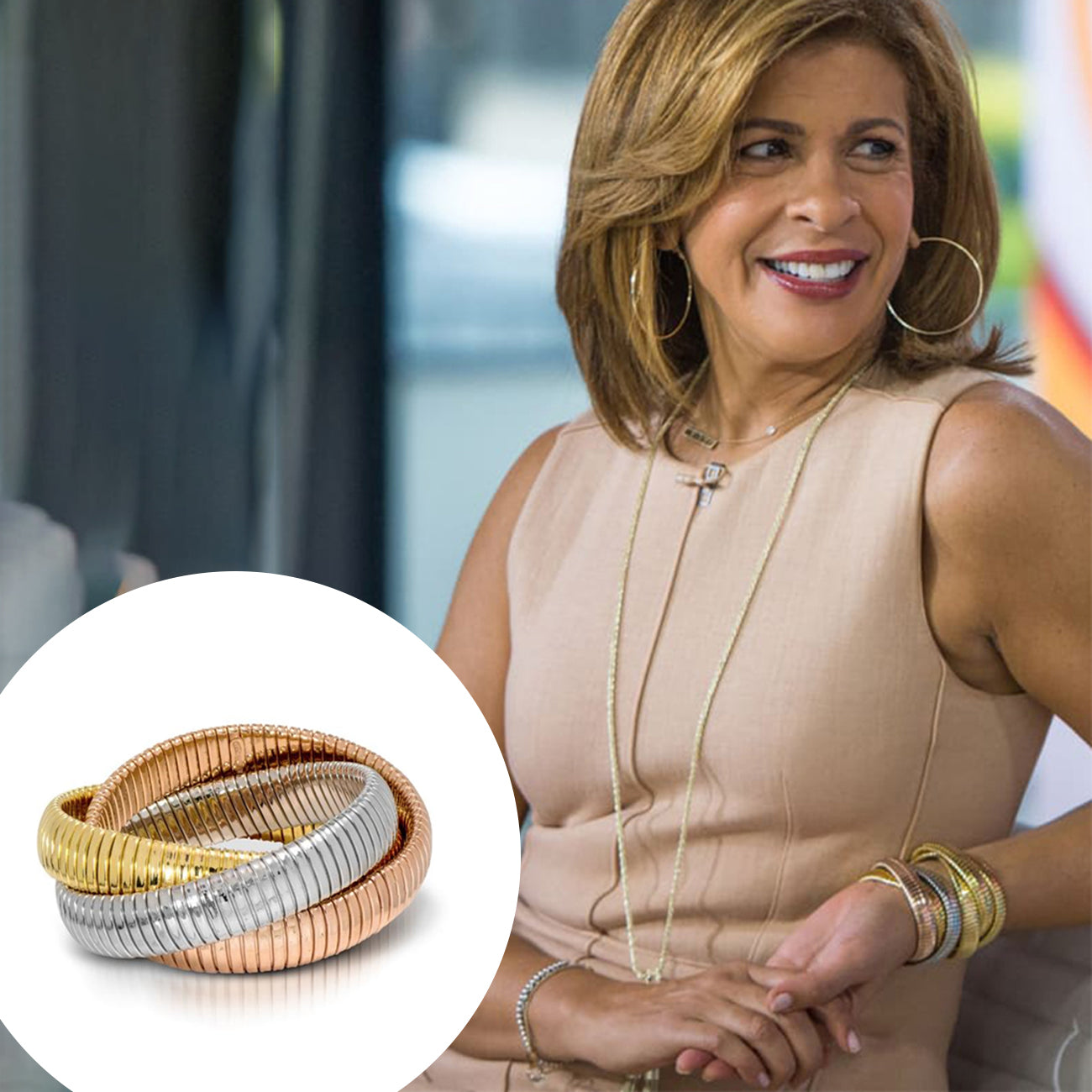 Yellow Gold Triple Strand Bracelet | Jennifer Miller Jewelry