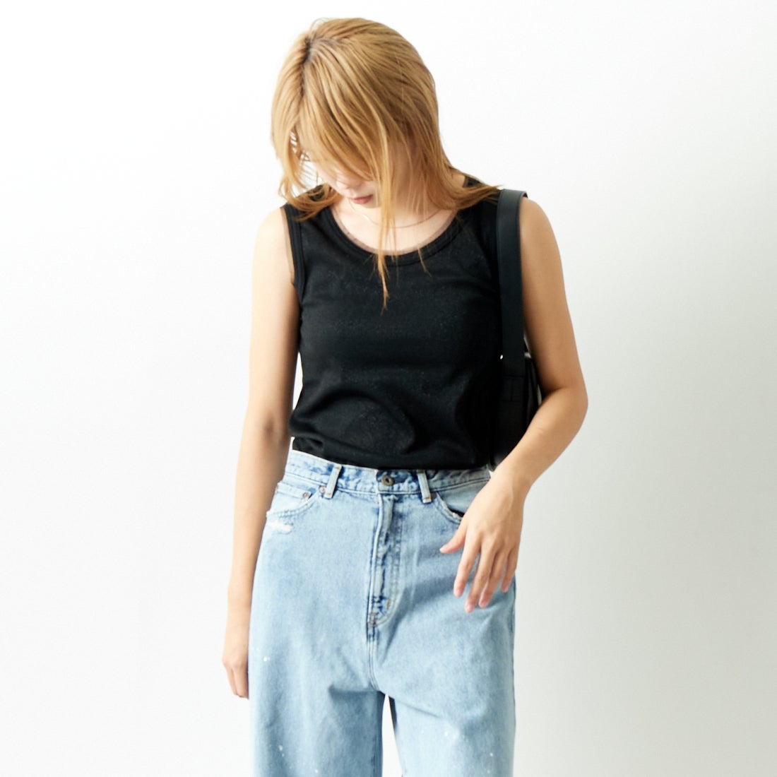 Jf Ready Made [ジェイエフレディメイド] ラメリブタンクトップ