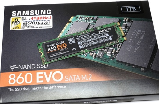 Samsung SSD 860 EVO M.2 1TB」をレビュー。Samsung製64層V-NAND採用で
