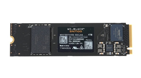 WD_BLACK SN7100 1TB/2TB」をレビュー。新時代の省電力性能、連続7GB/s