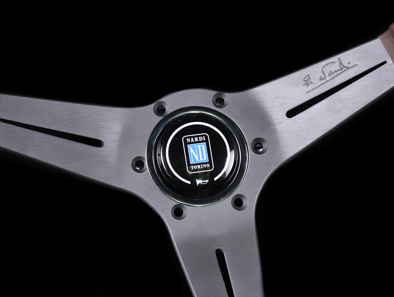 Nardi Deep Corn Revolution Brown Leather Steering Wheel - JHPUSA