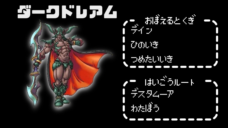 テリワンレトロ】- ダークドレアム- 配合方法・特技・ステータス・耐性