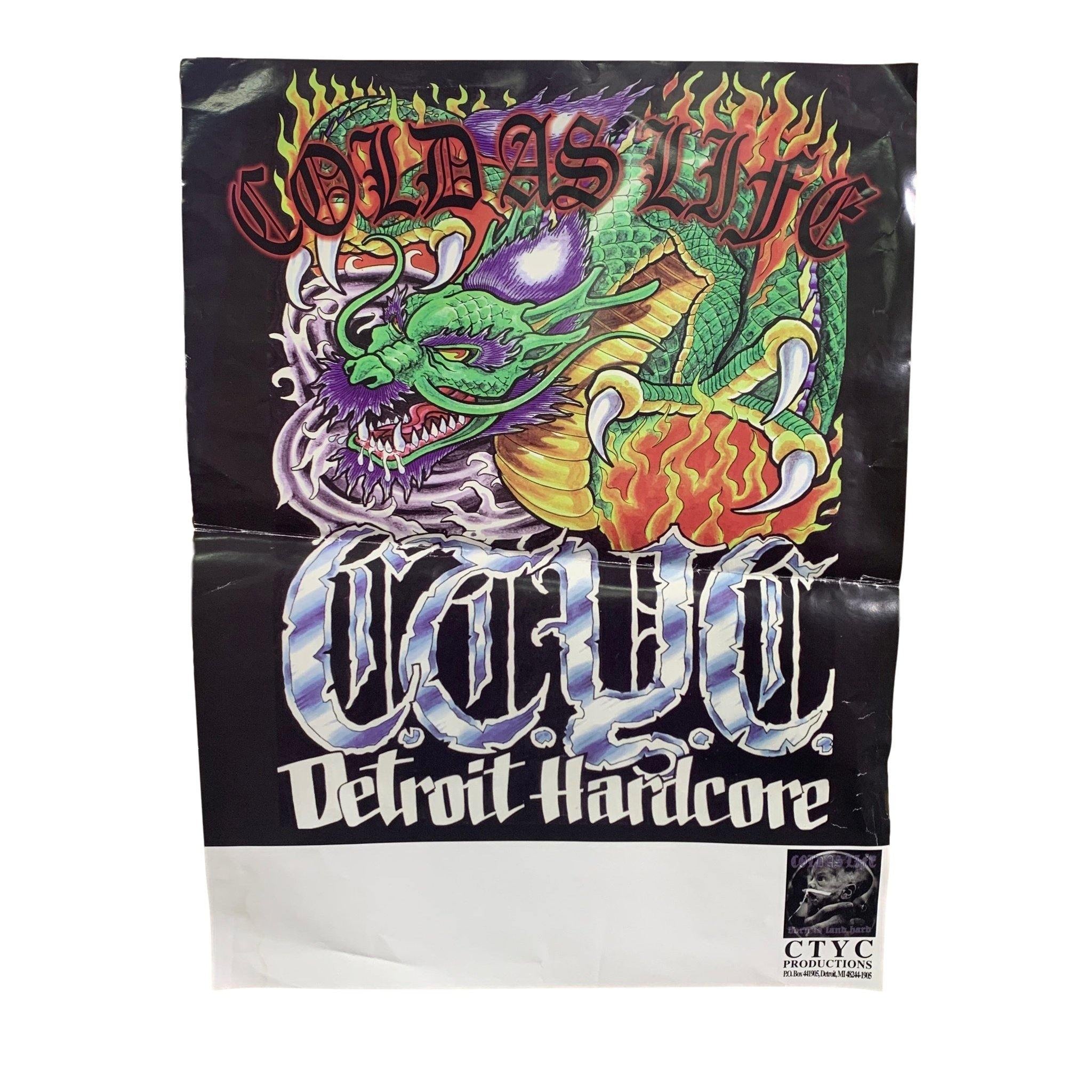 Vintage Cold As Life Detroit Hardcore 