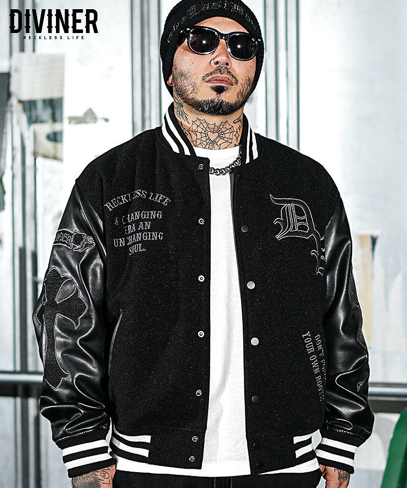 BLACK LETTER】Grim Reaper Stadium Jacket アウター｜【公式】DIVINER