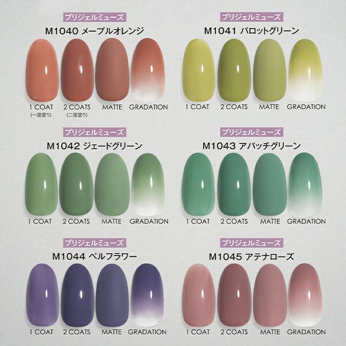 プリジェル ミューズ 6色セット／ダスティクレールシリーズ | ジェル
