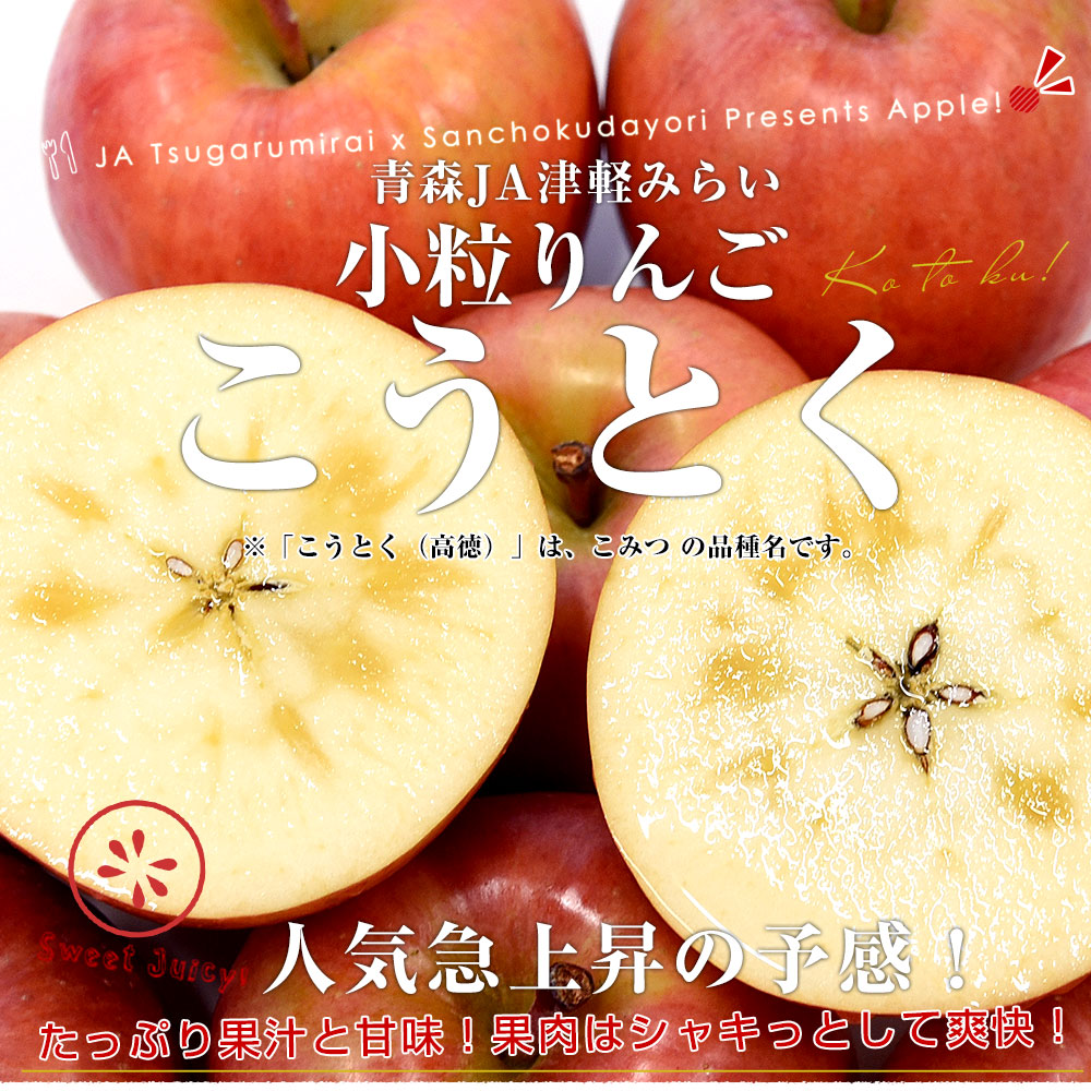 青森産 JA津軽みらい こうとく（高徳） 2.5キロ前後 (12玉から13玉