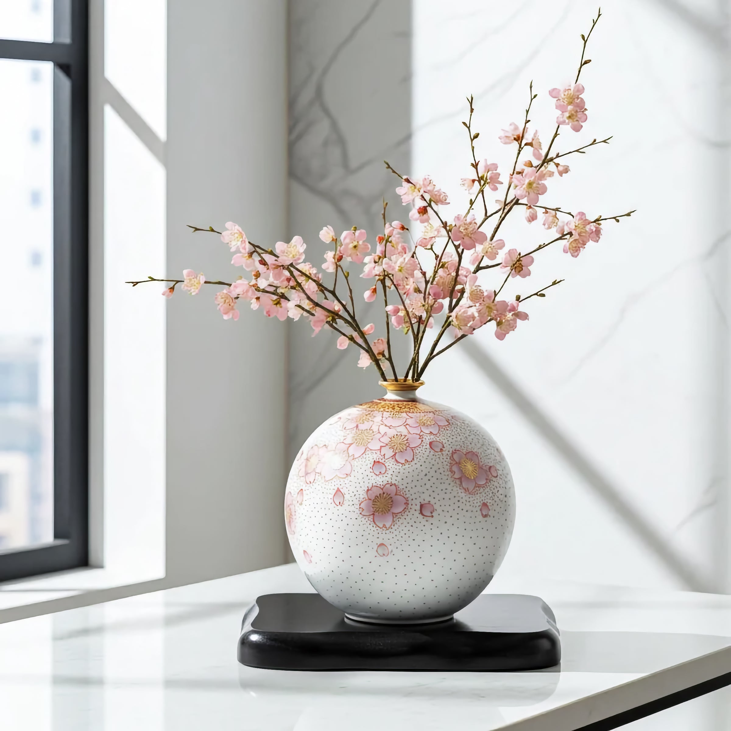 Kutani japanese Single flower vase|Trditional Japanese Pottery