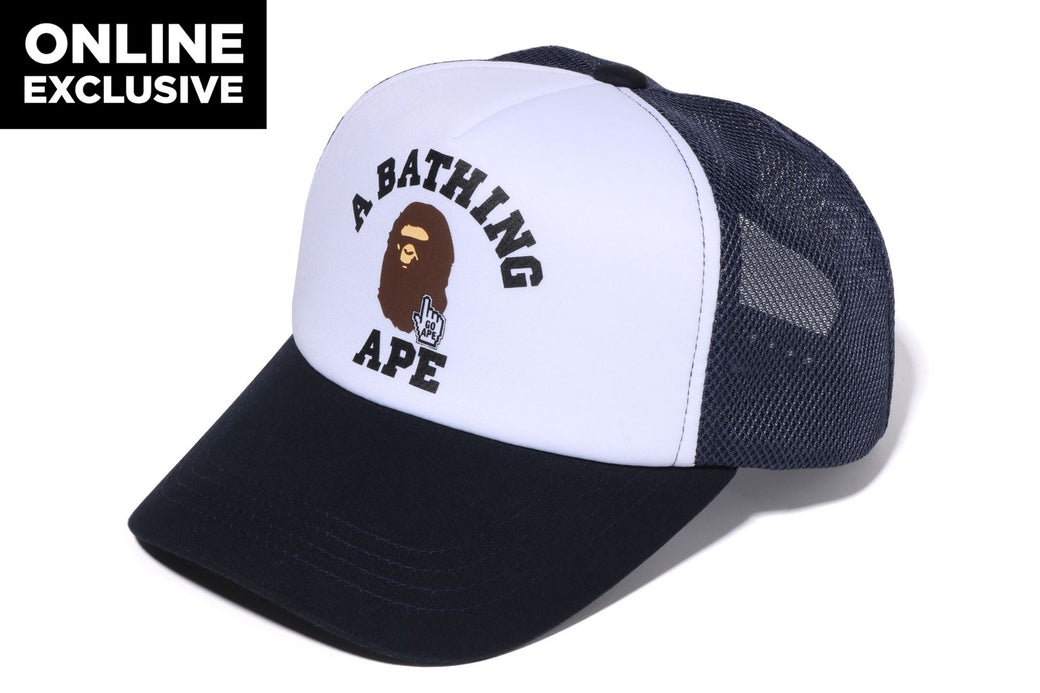 GO APE POINTER COLLEGE MESH CAP BAPEC | bape.com