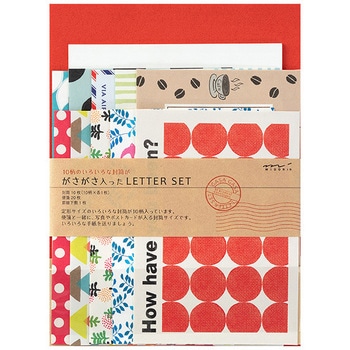 86763006 レターセット ガサガサ 1パック デザインフィル(ミドリ