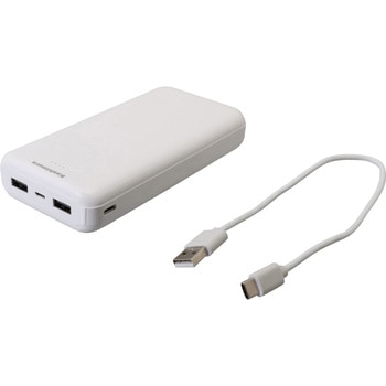 AJ-617 モバイルバッテリー20000mAh C WH カシムラ 充電端子USB Type-C