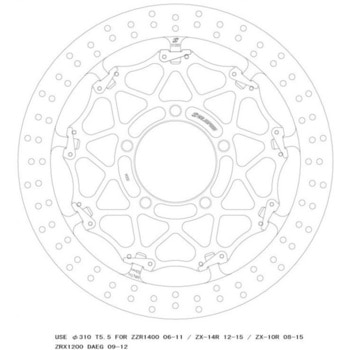 GSBDF0004R F)ZX-10R 08-15/ZX-14R 12-20/ZX-6R 19(2BL-ZX636G) 1枚