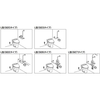 KF-920S70D12J 多用途用手すり(L型)920 ステンレスタイプ 1個 INAX