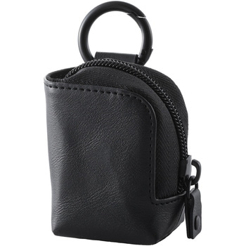 イヤホンケース ワイヤレスイヤホン ソフトレザー ポーチ カラビナ付き