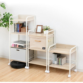 ラック 3段 キャスター付き YAMAZEN(山善) 本棚・ラック 【通販