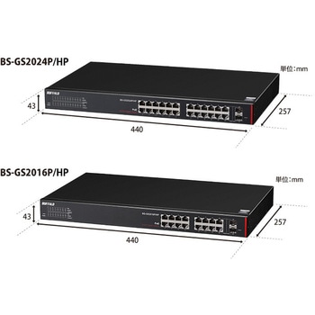 BS-GS2016P/HP 法人向け Giga対応 Layer2スマート/大容量PoEスイッチ