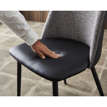 SH-24-0113-GYBK トライ 肘付ダイニングチェア 単品 1脚 サンコウ