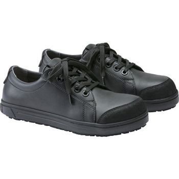 スチール先芯入りコンフォート人工皮革安全短靴”QS500” ブラック