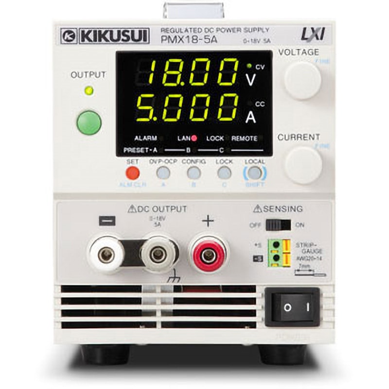 PMX18-5A(校正企業実施校正書付き) 直流安定化電源 1セット 菊水電子