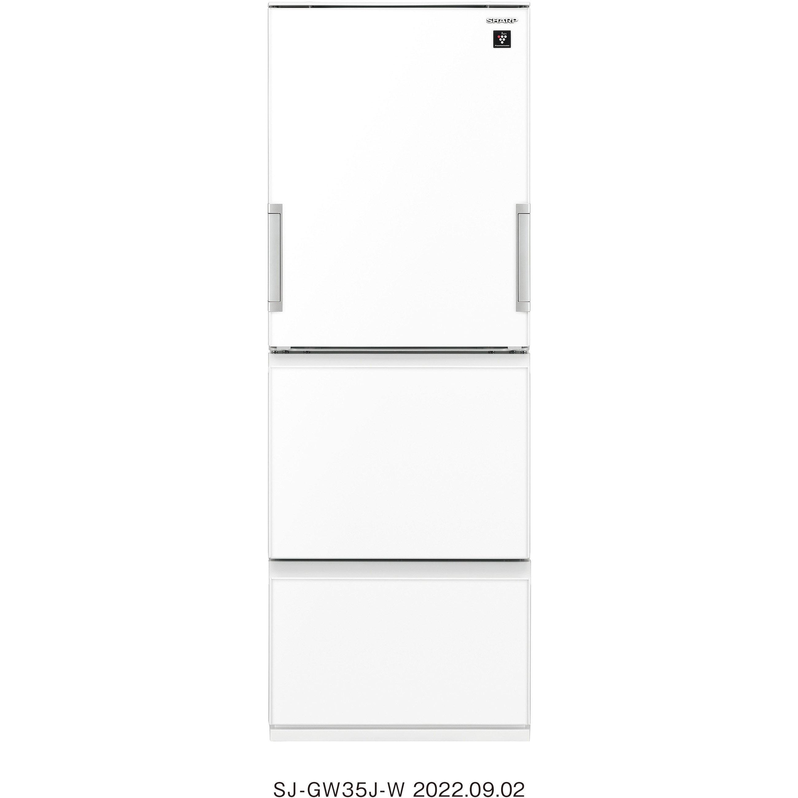 SJ-GW35J-W どっちもドア(ガラス)冷蔵庫350L 1台 シャープ 【通販