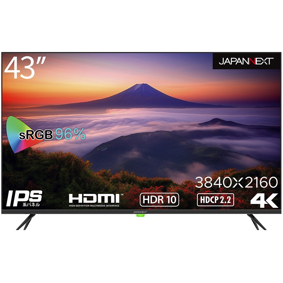 JN-IPS4302TUHDR 液晶ディスプレイ/43型/3840×2160/HDMI×3、USB×1