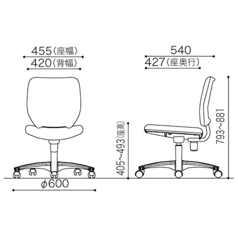 8VC11A FVG7 VILLAGE VC1チェア(肘なし) 1脚 オカムラ(岡村製作所