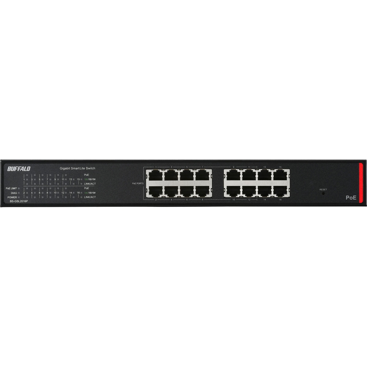 BS-GSL2016P 法人向け Giga対応 PoE Layer2 スマートLiteスイッチ