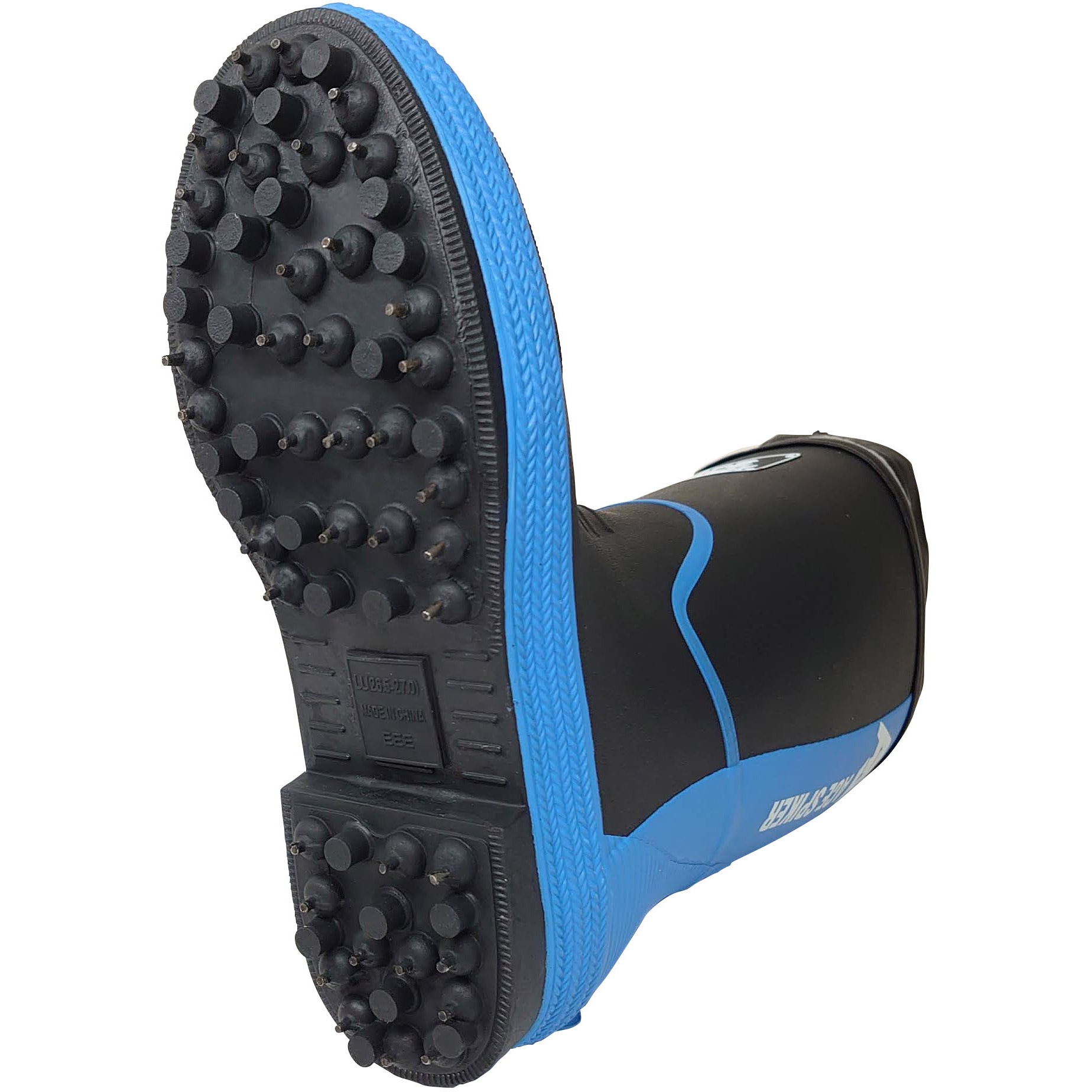 KR7200 スパイクゴム長靴(カバー付) 7200 KITA(喜多) 黒色 作業靴