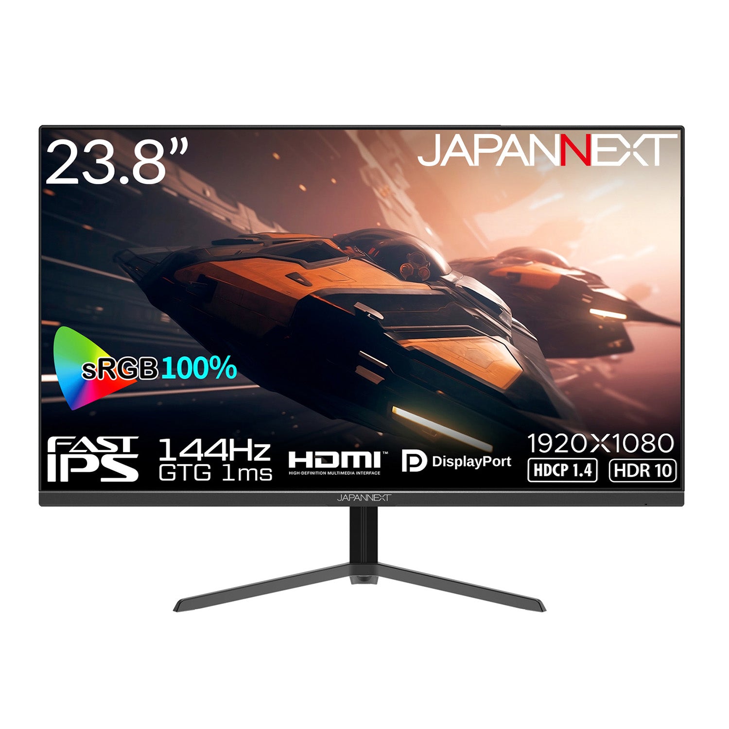 JAPANNEXT 23.8インチ Fast IPSパネル搭載 144Hz対応 フルHD(1920x1080