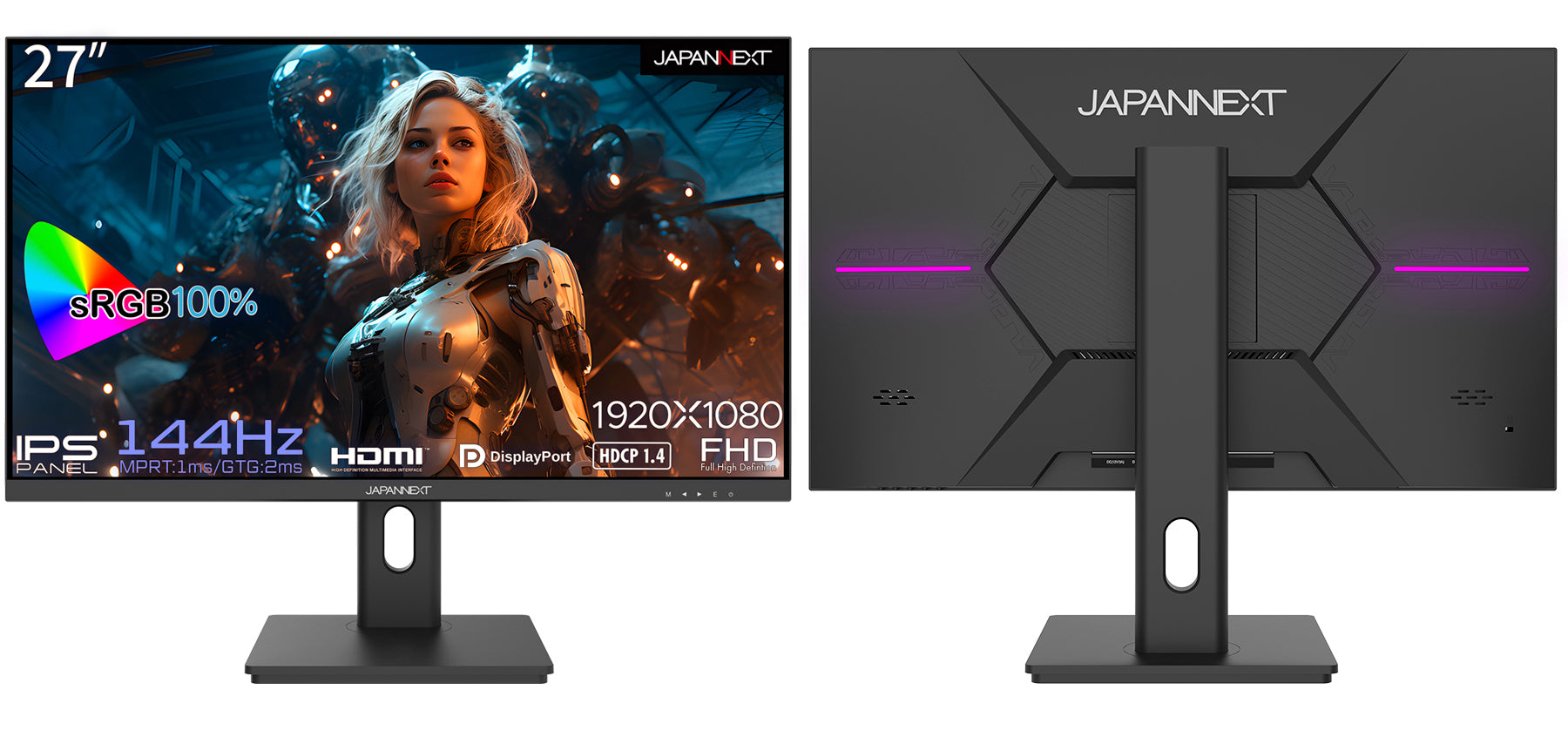 Amazon.co.jp限定】JAPANNEXT 27インチIPSフルHDパネル搭載144Hz対応