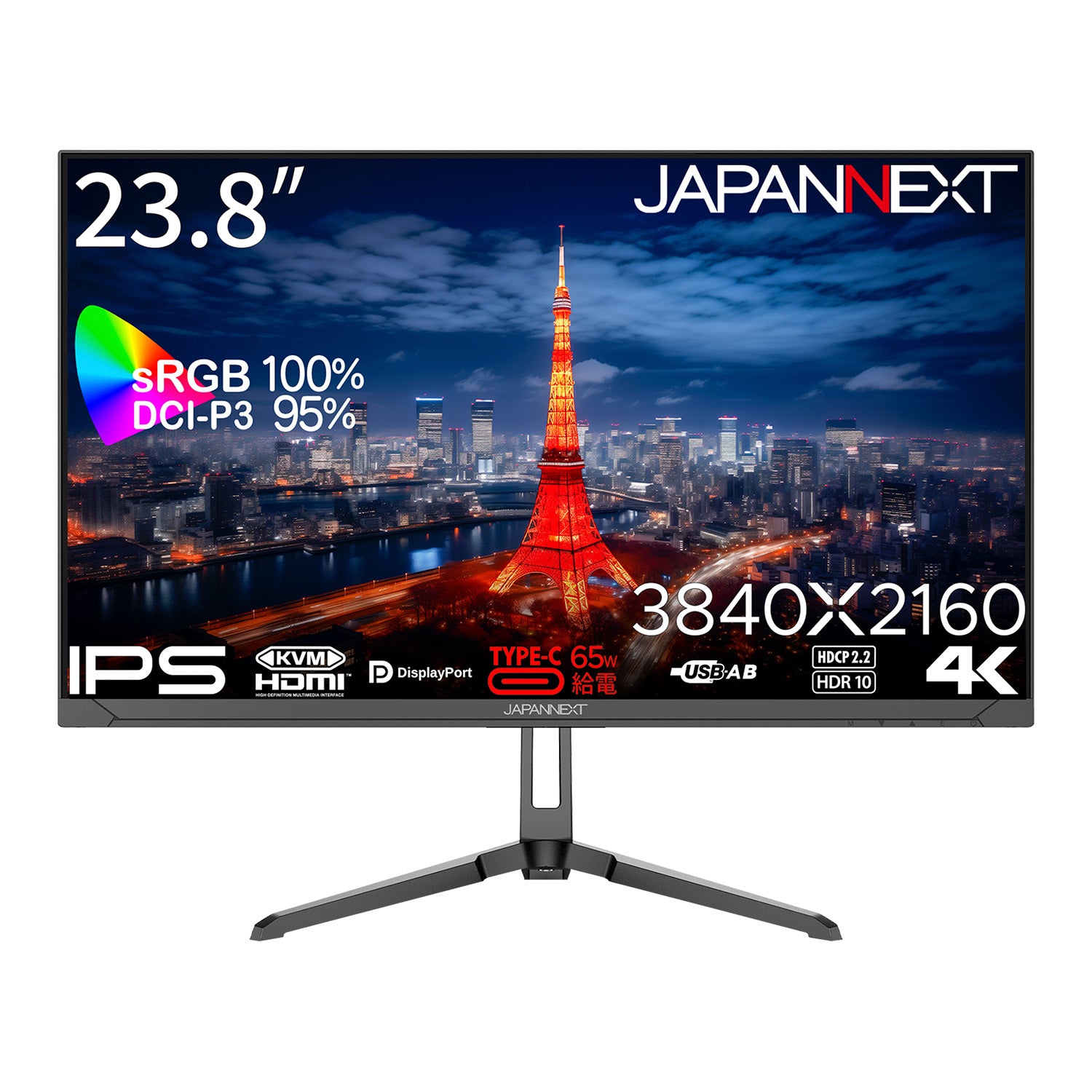 JAPANNEXT 23.8インチ IPSパネル搭載 4K(3840x2160)解像度 液晶